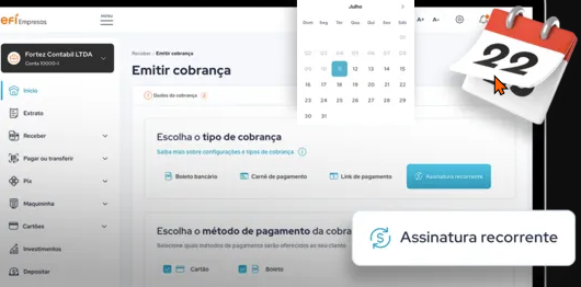 Representação pagamento com assinatura