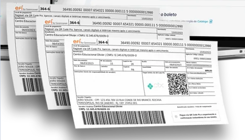 Representação pagamento com carnê